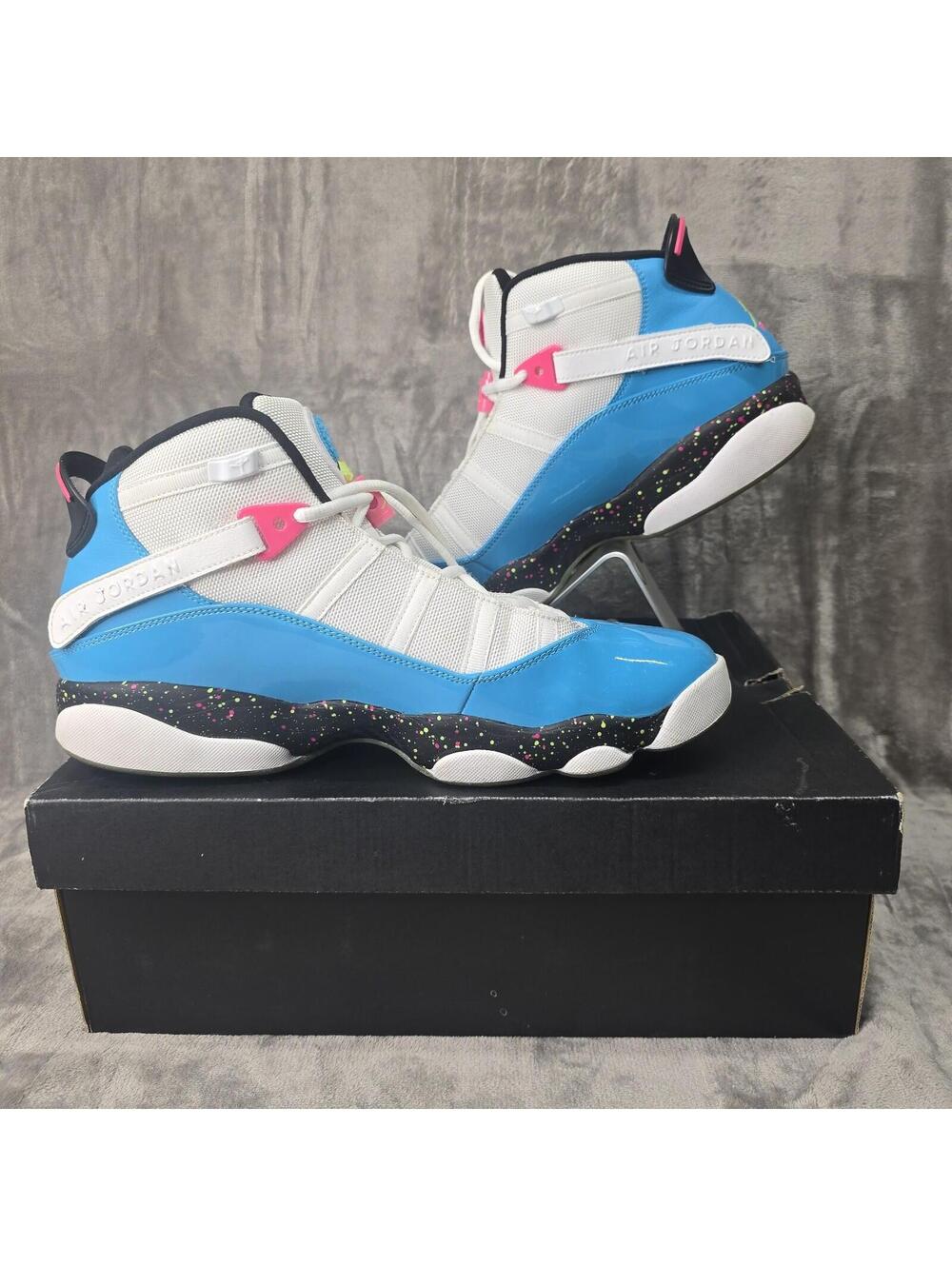 Jordan 6 Rings Blue Fury Cyber Pink South Beach Men's Size 12 CK0018-100